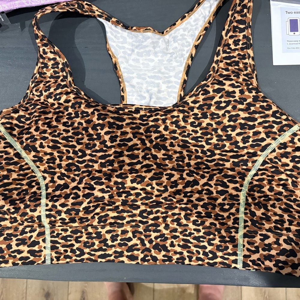 Leopard Print Fabletics Sports Bra